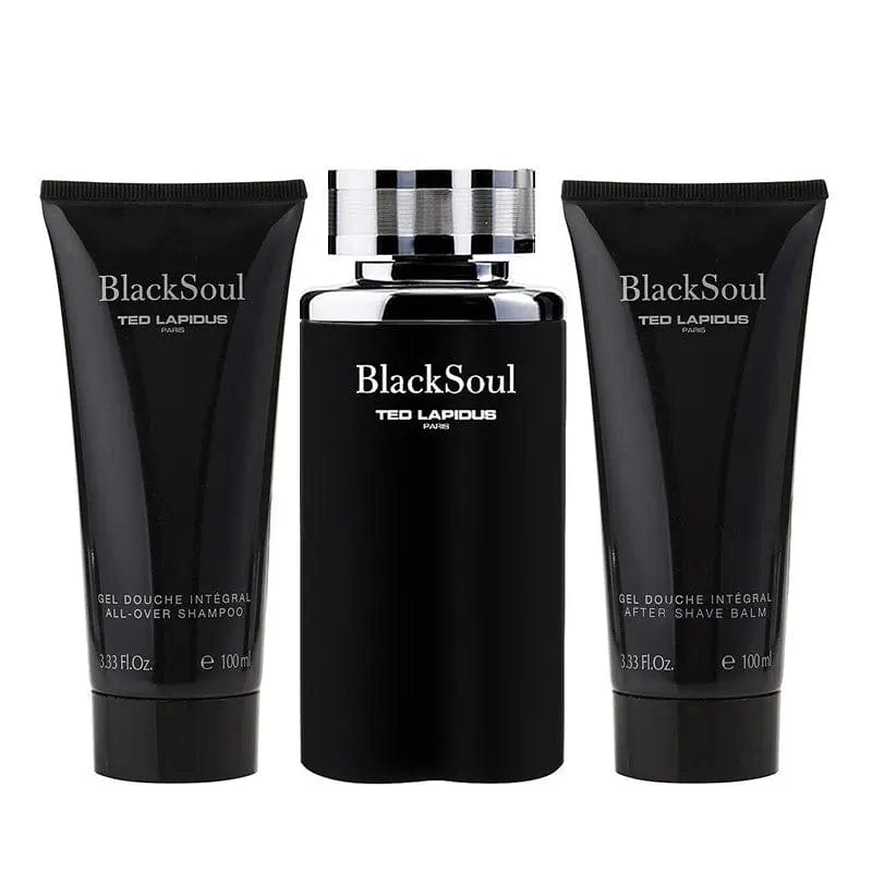Blacksoul By Ted Lapidus For Men (3pc Gift set)